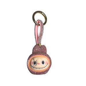 Labubu Pink Crystal Bling Bag Charm/Keychain